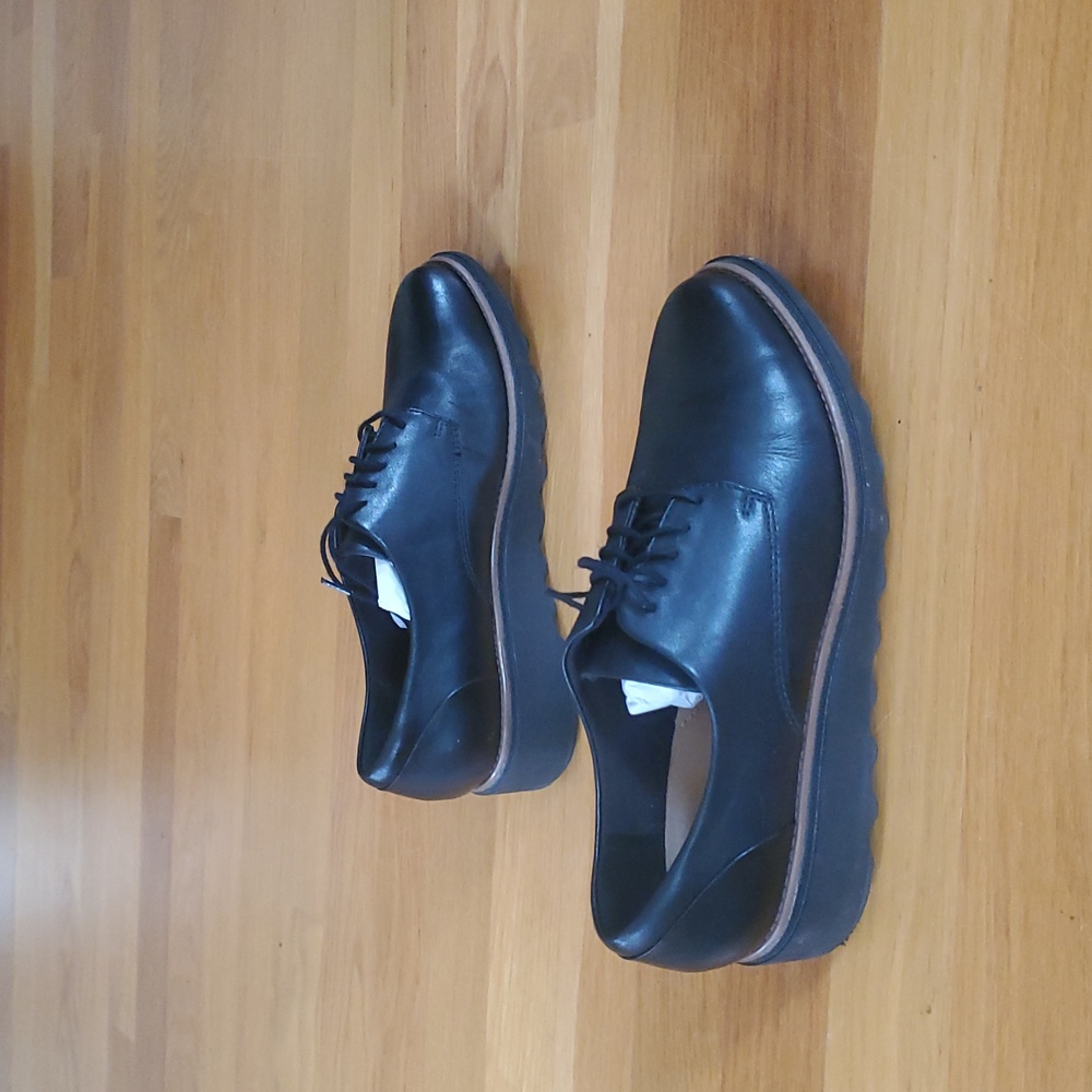 Clarks Sharon Noel lace up Oxford size 8.5. Black leather - Picture 6 of 7